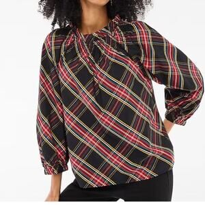 J.Crew Factory Tartan smocked top Size XXL CF043